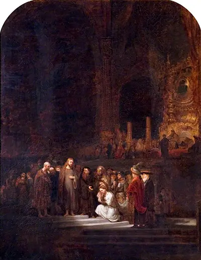The Woman Taken in Adultery (after Rembrandt van Rijn) William Holman Hunt